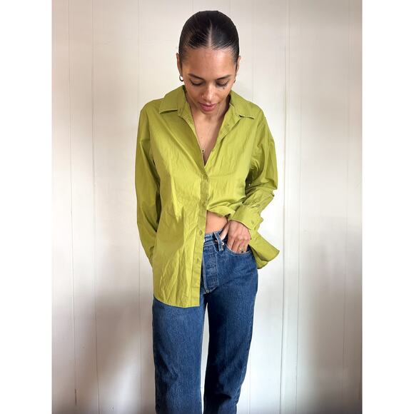 Jones New York Chartruese Button Up Size XL - Picture 5 of 5